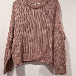 Universal Thread Textured Knit Sweater - Dusty Pink